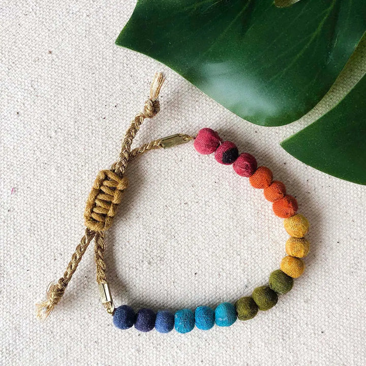 KANTHA RAINBOW SLIDE BRACELET
