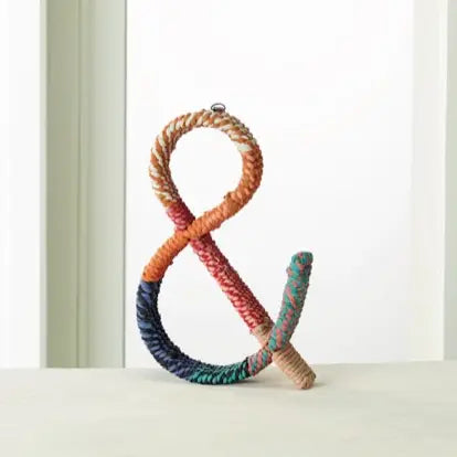 COLORFUL JUTE WRAPPED IRON LETTERS