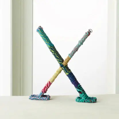 COLORFUL JUTE WRAPPED IRON LETTERS