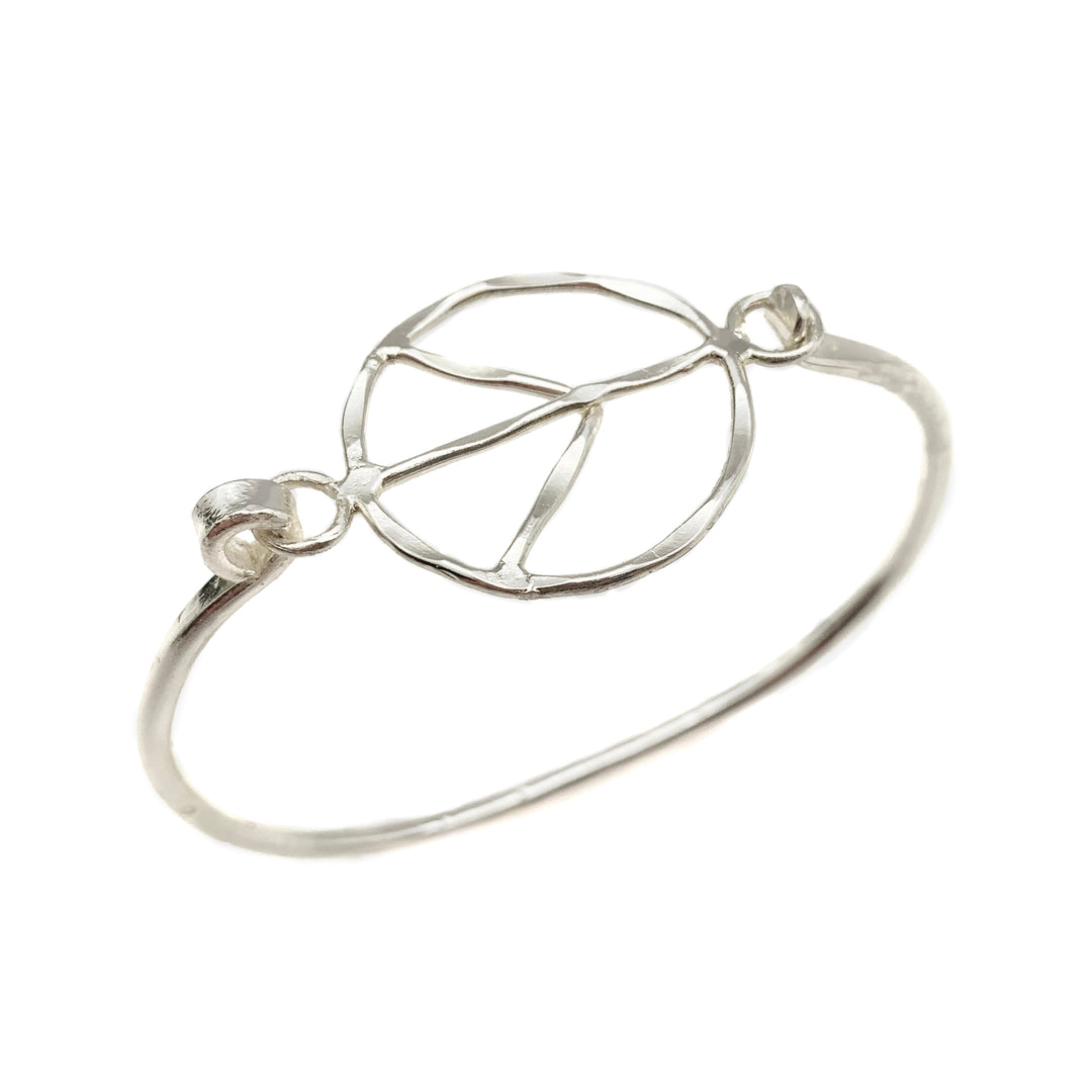 PEACE SIGN BANGLE CLASP BRACELET