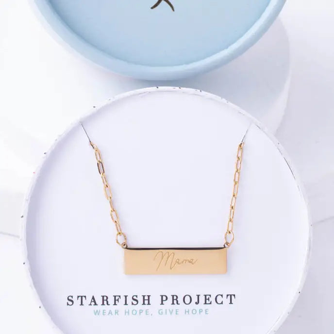 MAMA GOLD BAR NECKLACE