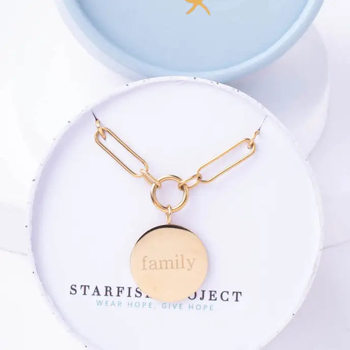 STARFISH FOREVER AND ALWAYS FAMILY NECKLACE