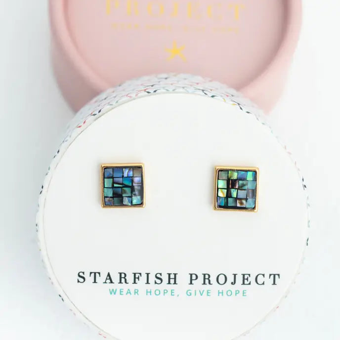 STARFISH ABALONE STUD EARRINGS