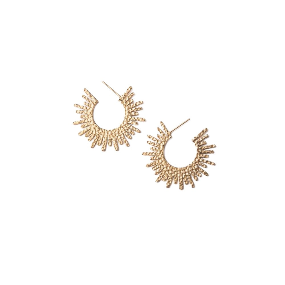 SUNBURST GOLD HOOPS