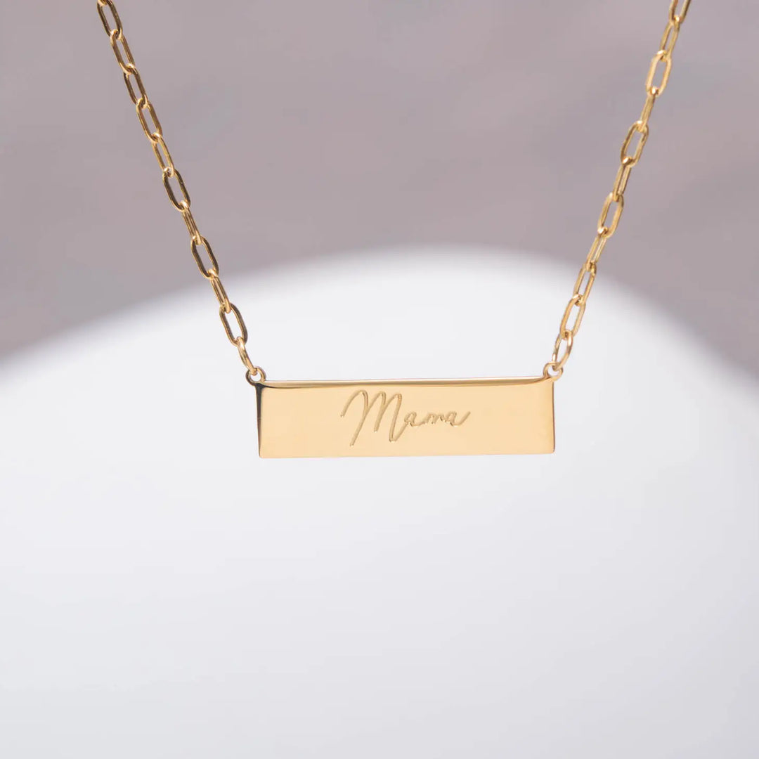 MAMA GOLD BAR NECKLACE