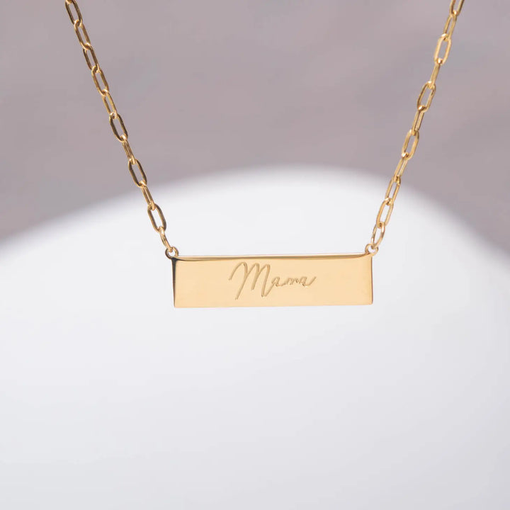 MAMA GOLD BAR NECKLACE