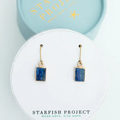 STARFISH IN THE CLOUDS LAPIS EARRINGS