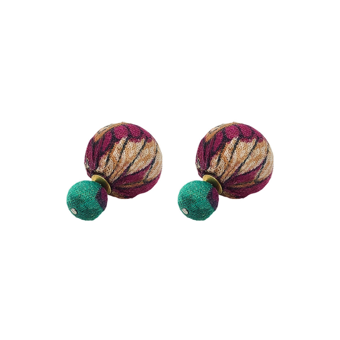 KANTHA BALL EAR JACKET EARRINGS