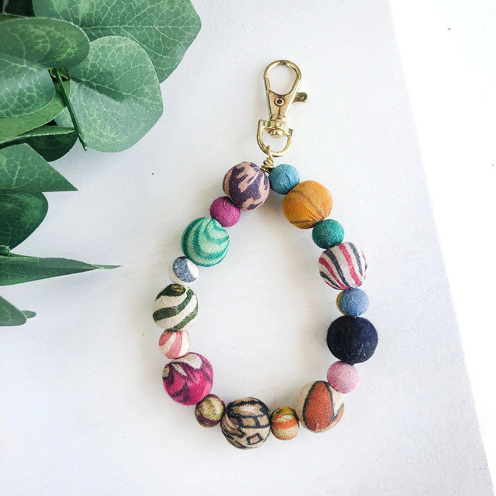 KANTHA BAUBLE BAG CLIP/KEYCHAIN