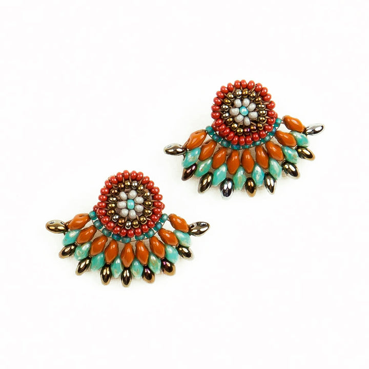 FEATHERED PLUME BOHO EAR JACKETS: SOUTHWEST
