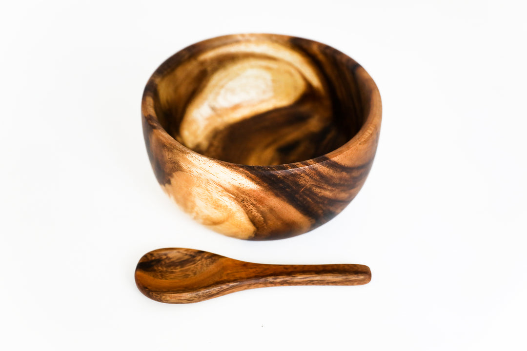 WOOD SMOOTHIE BOWL + SPOON SET