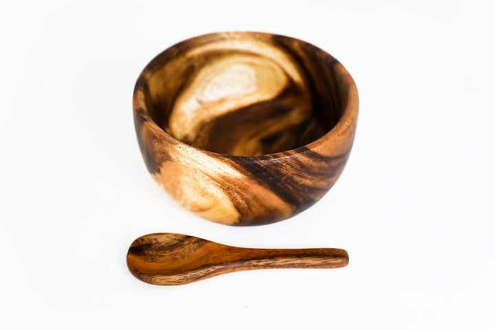 WOOD SMOOTHIE BOWL + SPOON SET