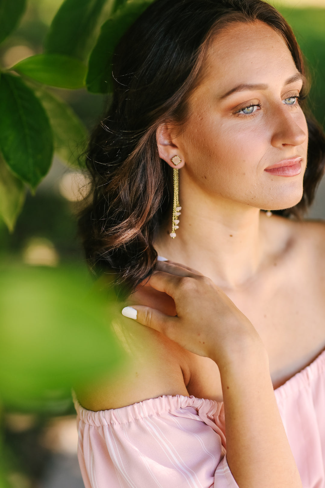 ROSE QUARTZ EAR JACKETS