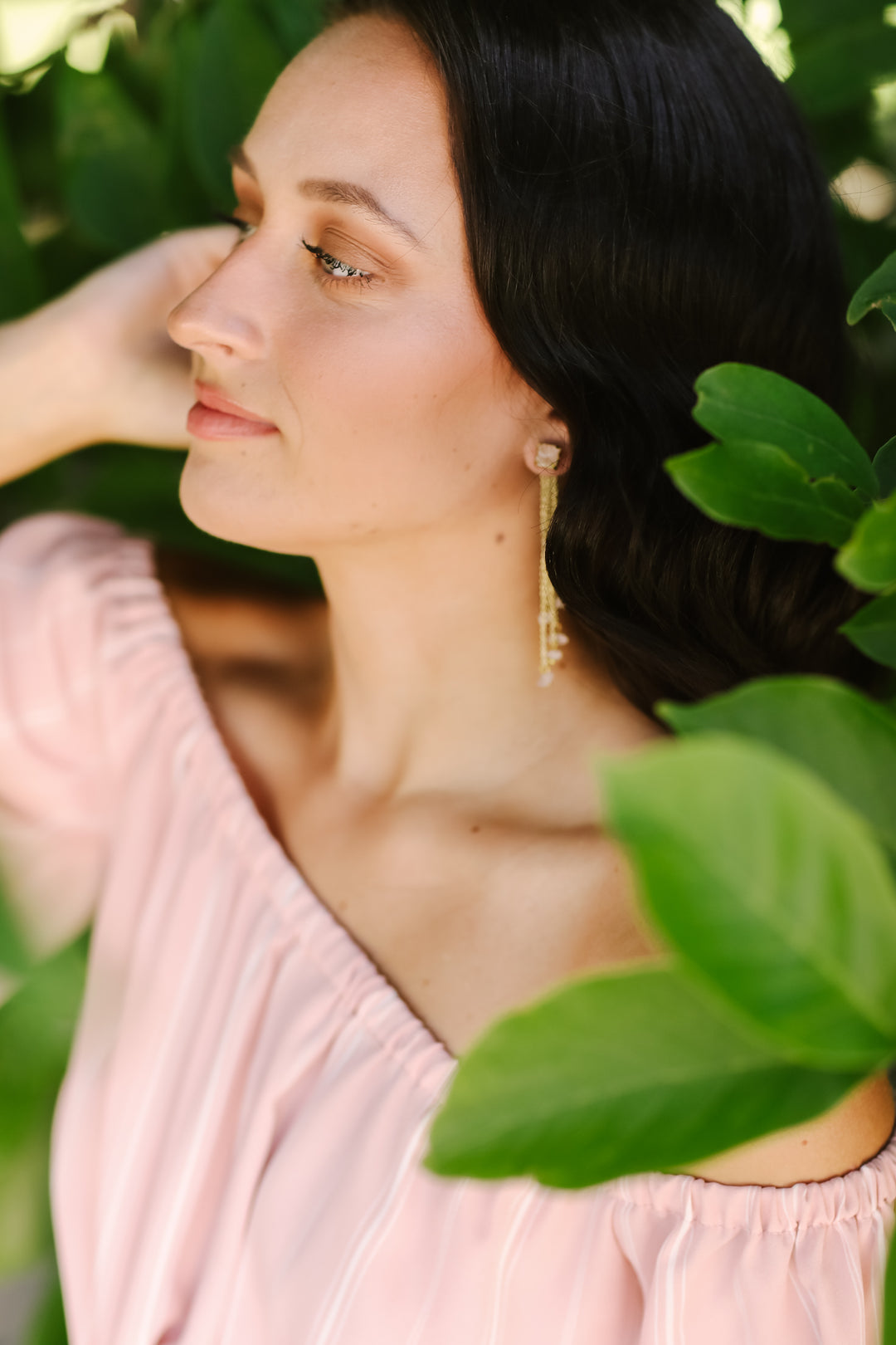 ROSE QUARTZ EAR JACKETS