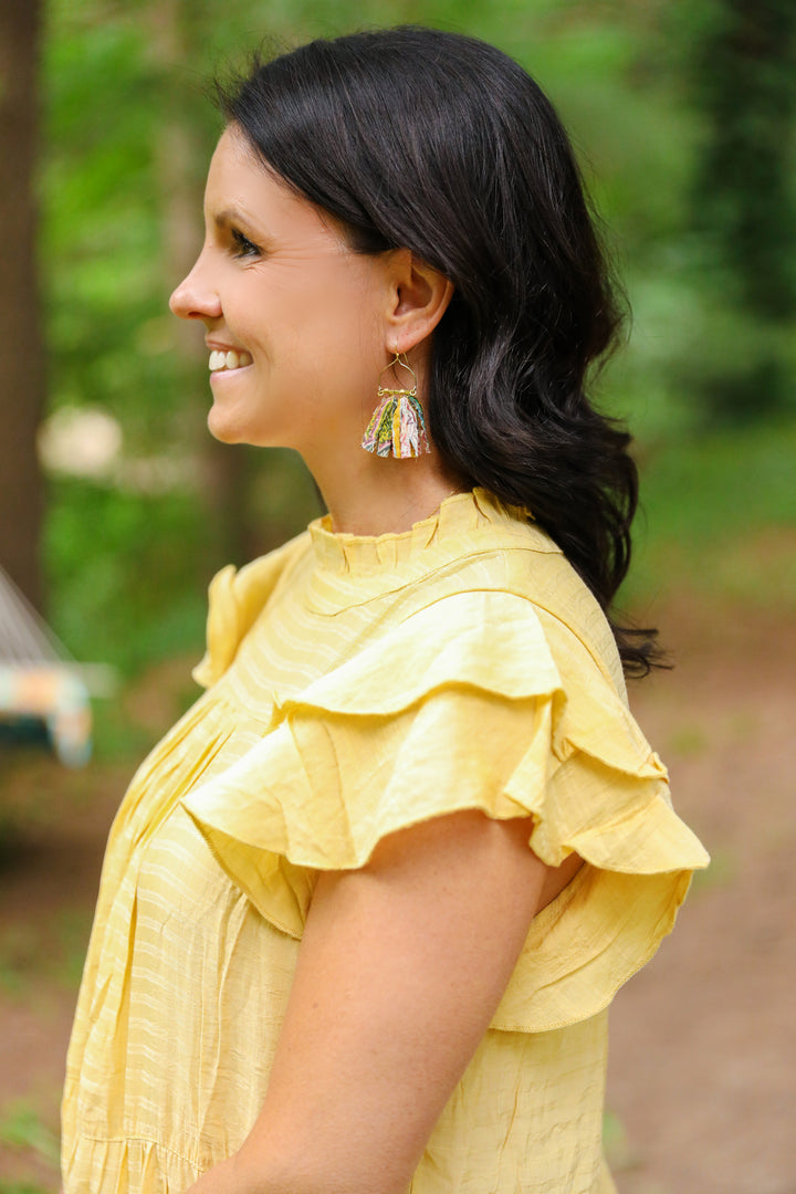 KANTHA FRINGE EARRINGS