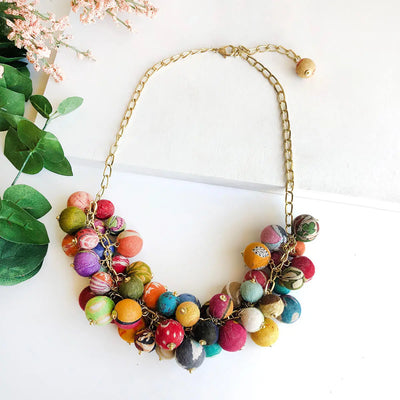 KANTHA CLUSTER NECKLACE