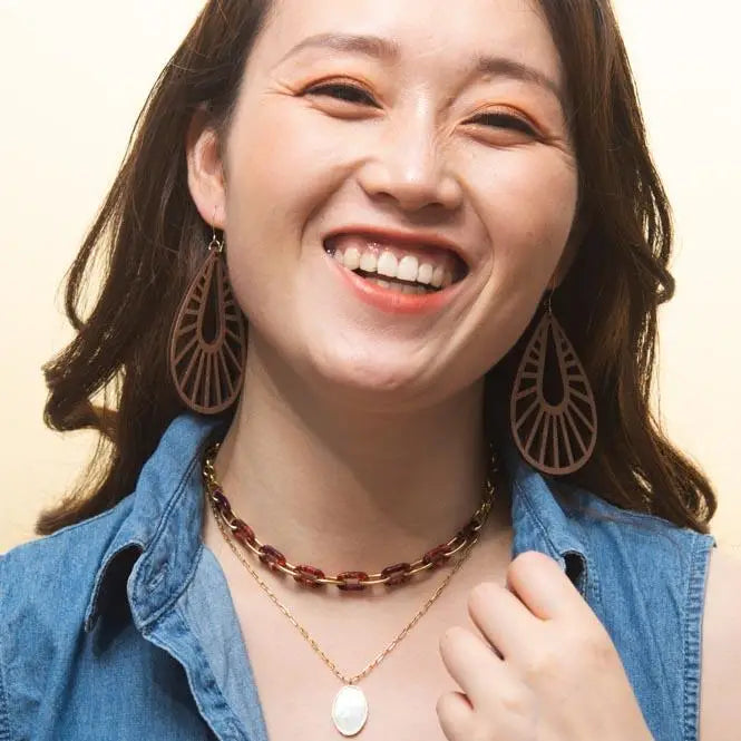 STARFISH ABIDE WOOD EARRINGS