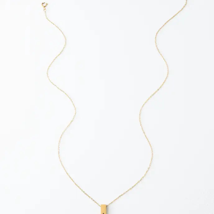 STARFISH JUSTICE GOLD BAR NECKLACE