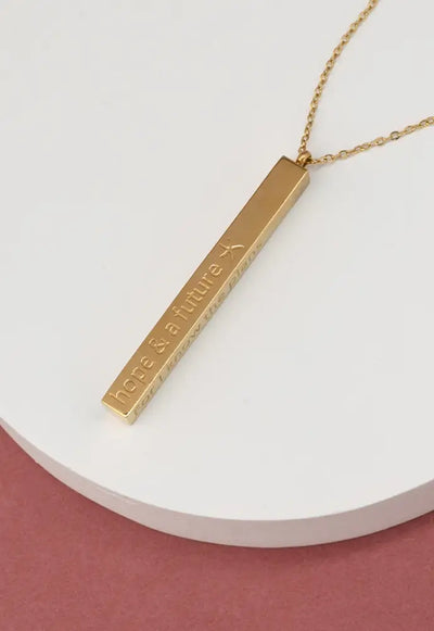 GREAT PLANS GOLD BAR NECKLACE