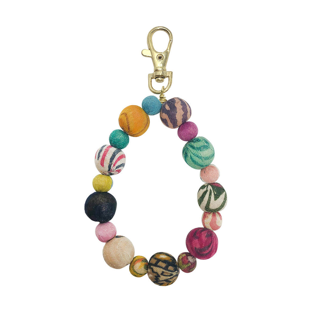 KANTHA BAUBLE BAG CLIP/KEYCHAIN