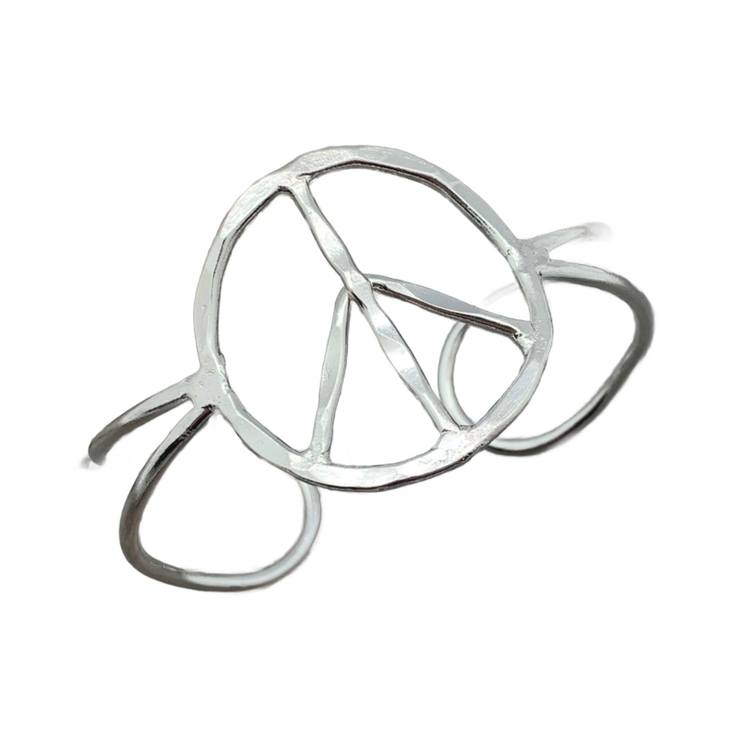 PEACE SIGN ADJUSTABLE CUFF