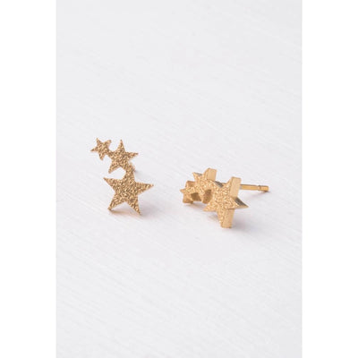 STARFISH OVER THE MOON GOLD EARRING STUDS