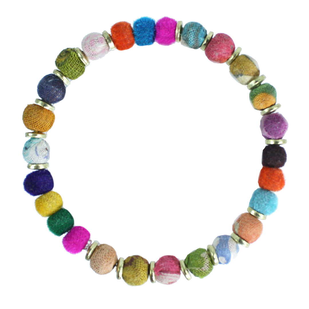 KANTHA POM-POM BRACELET