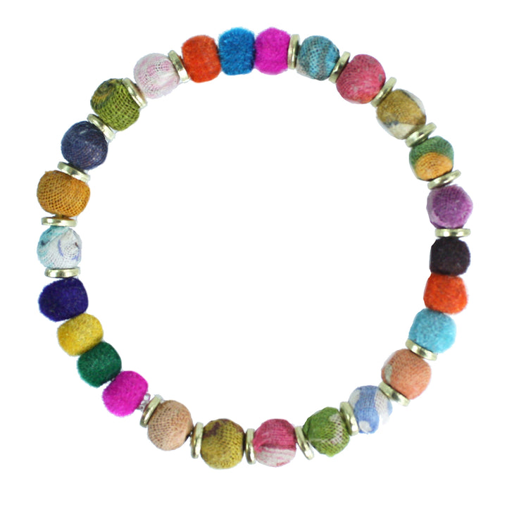 KANTHA POM-POM BRACELET