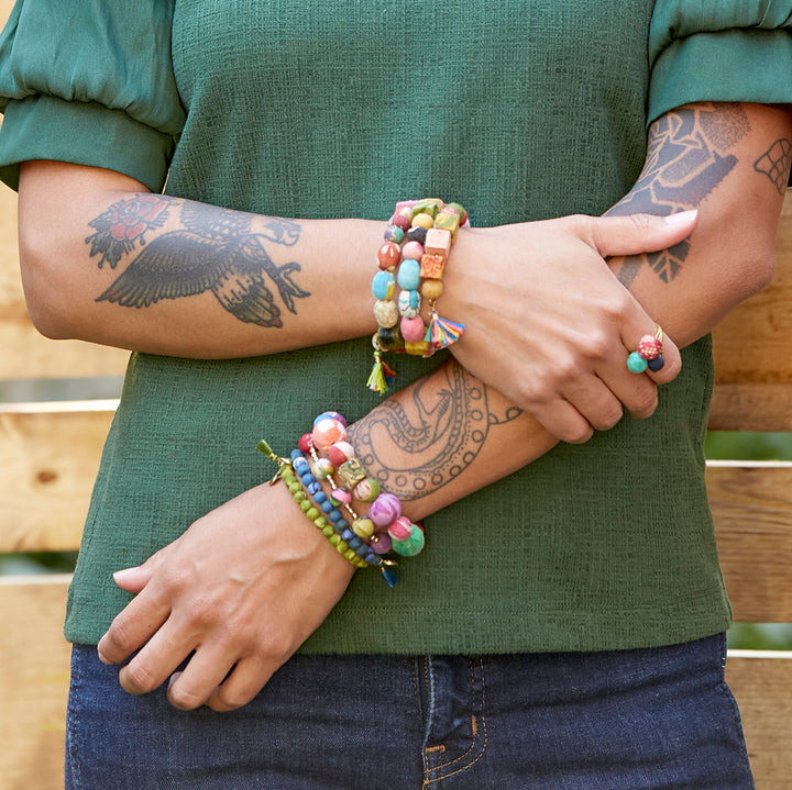 SHAPES KANTHA BRACELET
