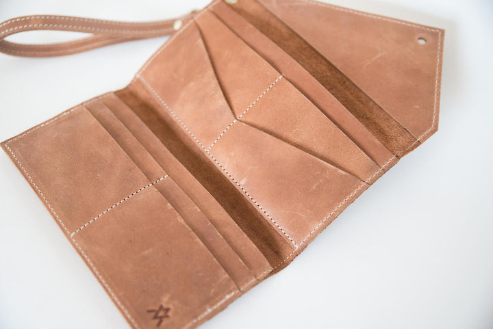 TRIFOLD LEATHER WOMEN'S WALLET