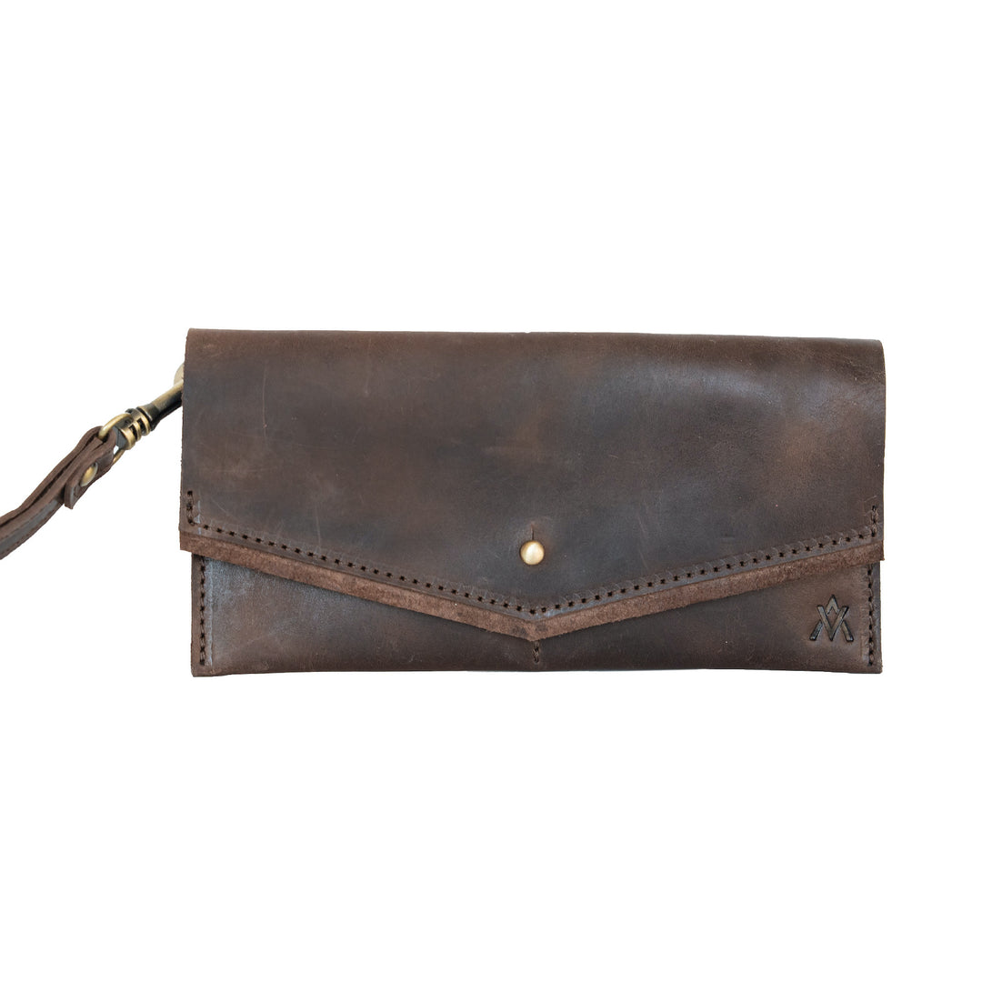 LEATHER WRISTLET WALLET