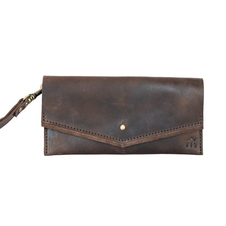 LEATHER WRISTLET WALLET
