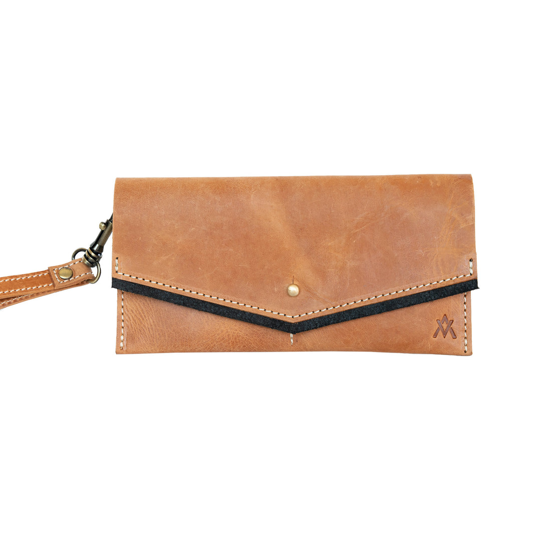 LEATHER WRISTLET WALLET