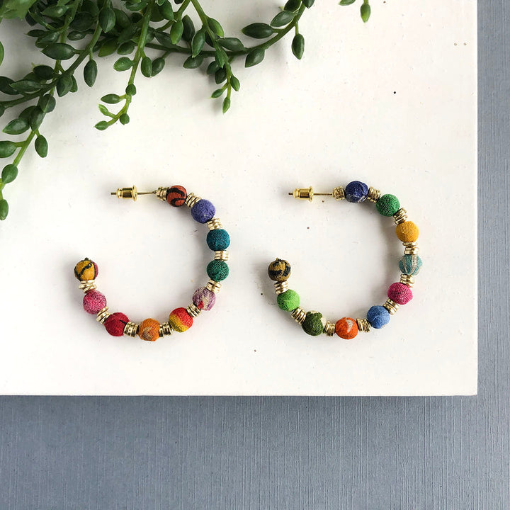 KANTHA PAILLETE HOOPS
