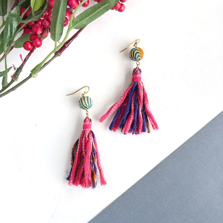 KANTHA TASSEL EARRINGS