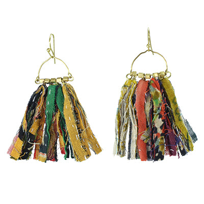 KANTHA FRINGE EARRINGS