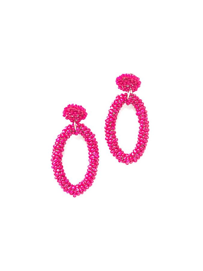 FIESTA BEADED HOOPS