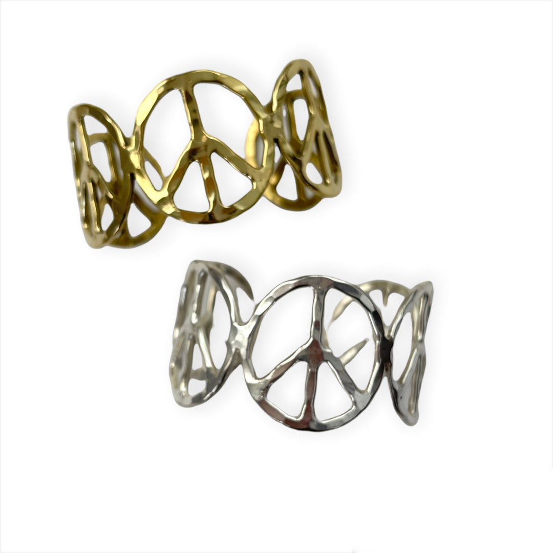 PEACE SIGN CUFF BRACELET