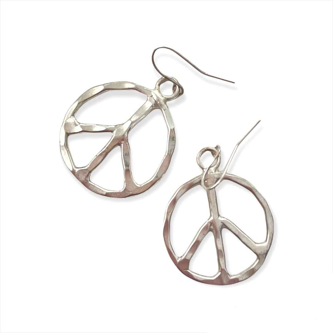 PEACE SIGN DANGLE EARRING