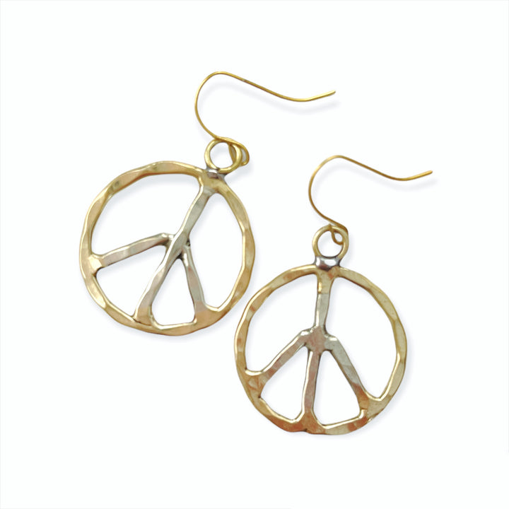 PEACE SIGN DANGLE EARRING