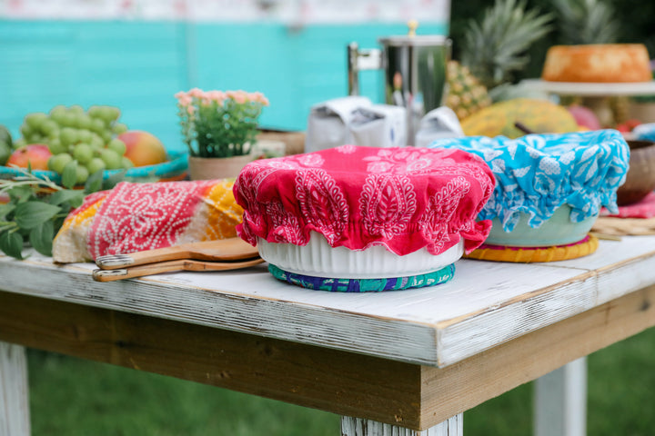 REUSABLE KANTHA BOWL COVERS