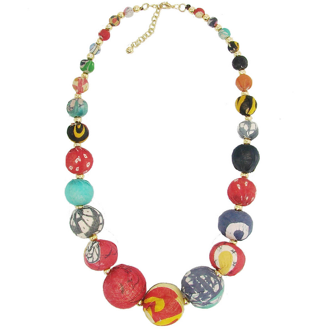KANTHA GRADUATED STATEMENT NECKLACE