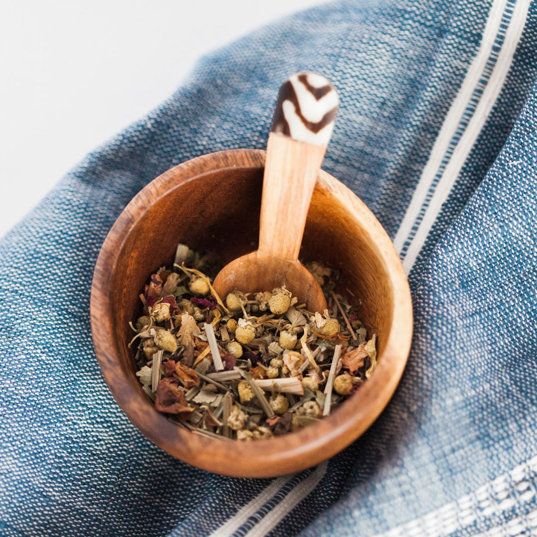 OLIVE WOOD SPICE SCOOP SET