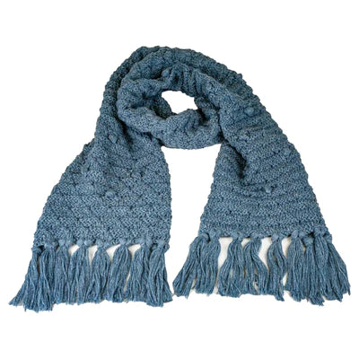 POM POM KNIT SCARF