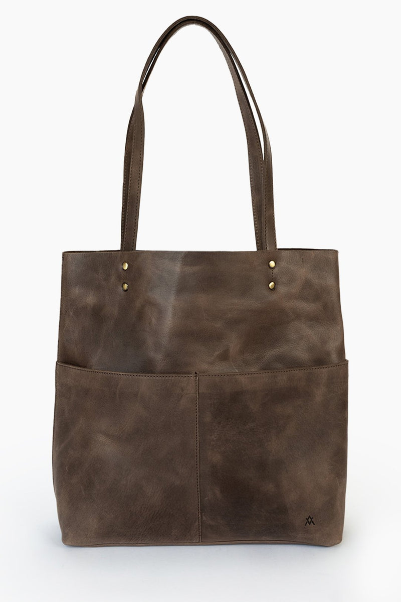 RAW LEATHER TOTE