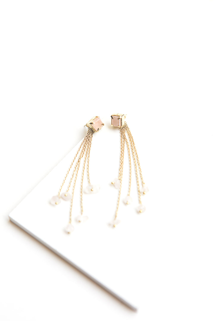 ROSE QUARTZ EAR JACKETS