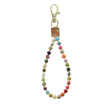 KANTHA BEADED WRISTLET + BAG CLIP