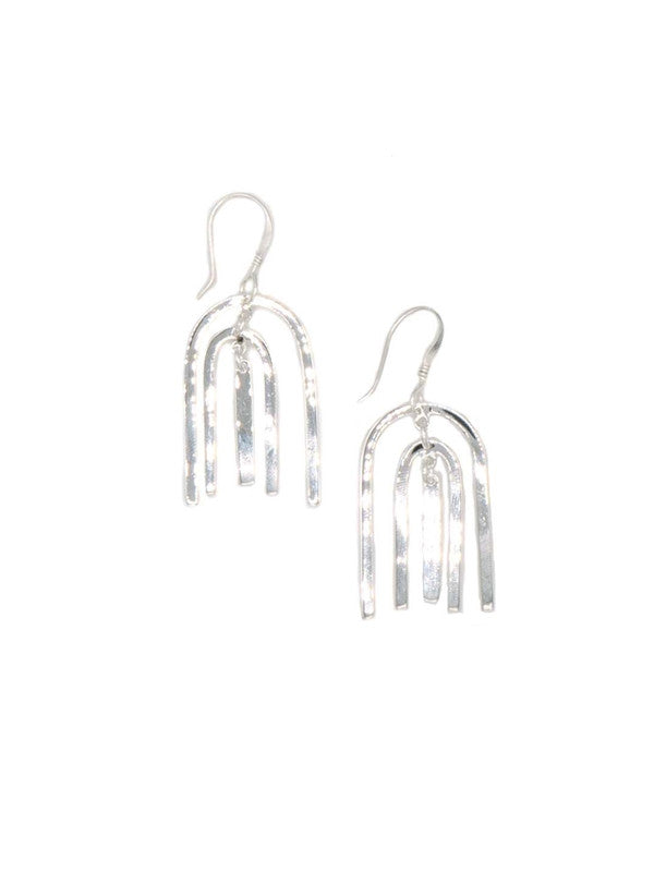 SILVER RAINBOW EARRINGS
