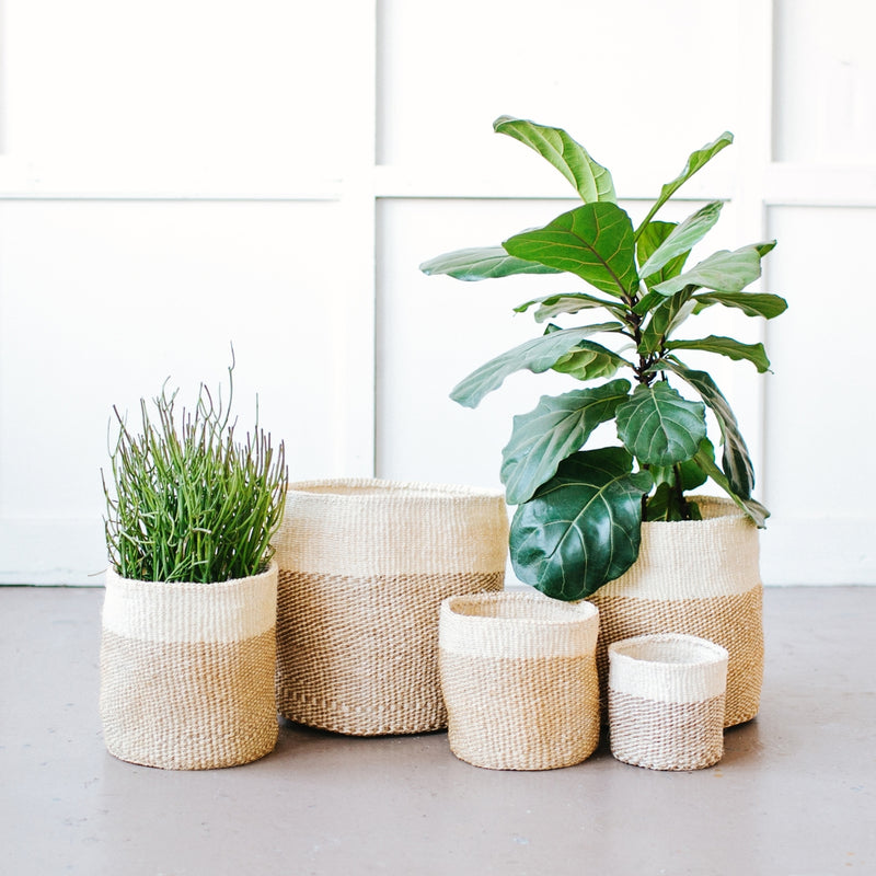 NATURAL+WHITE STORAGE BASKETS