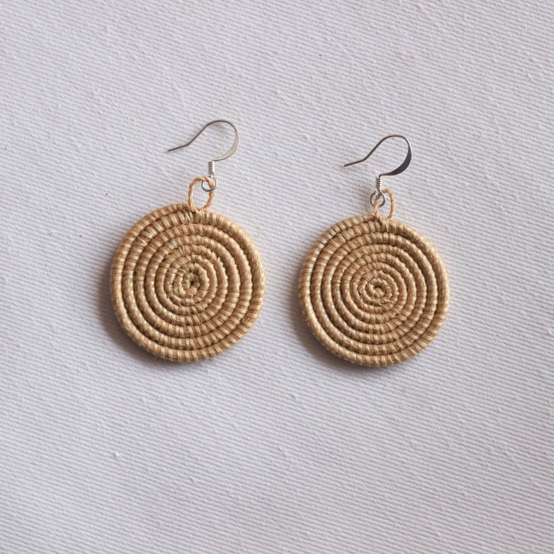 WOVEN DISC EARRINGS